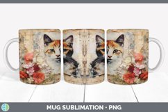 GorgeousDecoupage Calico Cats Mug Wrap design.