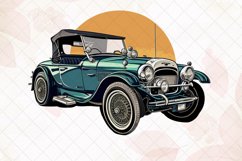 Vintage Classic Car Illustration Watercolor Clipart Product Image 8