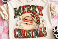 Vintage Camouflage Santa Christmas PNG Product Image 1