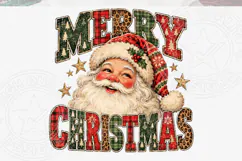 Vintage Camouflage Santa Christmas PNG Product Image 5