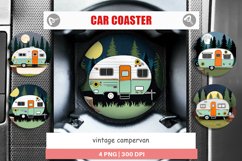 Car Coaster Vintage Campervan Product Image 1