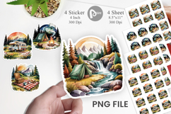 Vintage Camping Vibes Sticker Product Image 1