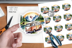 Vintage Camping Vibes Sticker Product Image 1