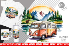 Vintage Camping Vibes Clipart Product Image 1
