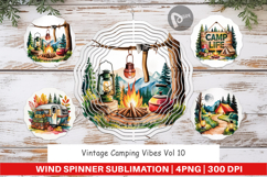 Wind Spinner Vintage Camping Vibes Product Image 1