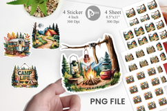 Vintage Camping Vibes Sticker Product Image 1