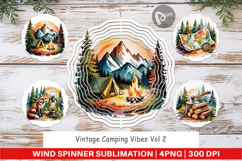 Wind Spinner Vintage Camping Vibes Product Image 1