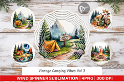Wind Spinner Vintage Camping Vibes Product Image 1