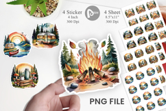 Vintage Camping Vibes Sticker Product Image 1