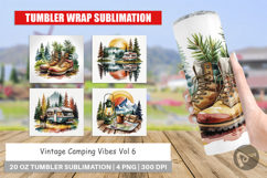 Tumbler Vintage Camping Vibes Product Image 1