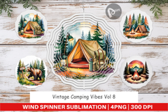 Wind Spinner Vintage Camping Vibes Product Image 1