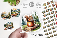 Vintage Camping Vibes Sticker Product Image 1
