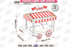 Vintage Candy Cart Laser Cut | Valentine's Day Candy Box SVG Product Image 2