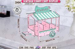 Vintage Candy Cart Laser Cut | Valentine&#039;s Day Candy Box SVG Product Image 2
