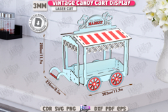 Vintage Candy Cart Laser Cut | Valentine&#039;s Day Candy Box SVG Product Image 2