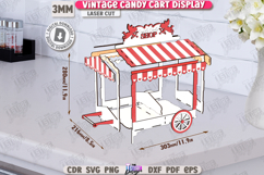 Vintage Candy Cart Laser Cut | Valentine&#039;s Day Candy Box SVG Product Image 2
