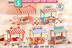 Vintage Candy Carts Laser Cut Bundle|Valentine&#039;s Candy Boxes Product Image 1