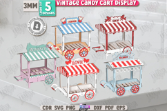Vintage Candy Carts Laser Cut Bundle|Valentine&#039;s Candy Boxes Product Image 1