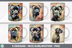 Bundle of six Decoupage Cane Corsos Mug Wrap designs.