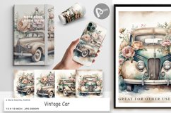 Digital Paper Vintage Car Product Image 1