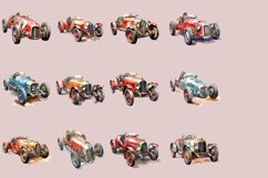 Watercolor Vintage Car Clipart PNG 23 Product Image 2