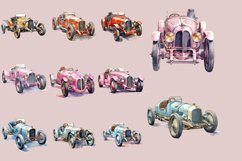 Watercolor Vintage Car Clipart PNG 23 Product Image 3