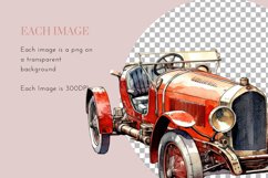 Watercolor Vintage Car Clipart PNG 23 Product Image 4