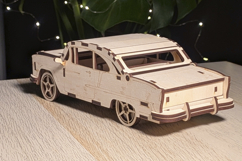 Old car - 3d puzzle - laser cut file, Glowforge pattern Product Image 5