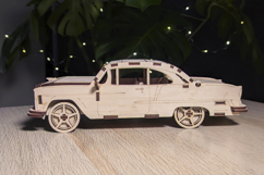 Old car - 3d puzzle - laser cut file, Glowforge pattern Product Image 2
