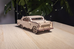 Old car - 3d puzzle - laser cut file, Glowforge pattern Product Image 16