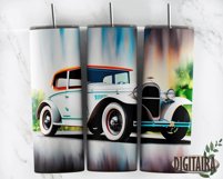 Retro Vintage Car Tapered and Straight Skinny Tumbler PNG Product Image 5