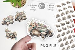 Vintage Car Sticker Product Image 1