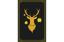 Vintage card with yellow deer Product Image 2