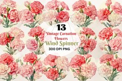 Vintage Carnation Flowers Wind Spinner,Decoupage Carnations Wind Spinner, Wind Spinner Love Vintage Flowers Wind Spinner,Decoupage Carnations Spinner, Vintage Flowers Spinner,Sublimation Vintage Carnation Flowers, Vintage Carnation Flowers Spinner,Alt Win