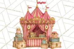 Vintage Antique Carnival Clipart, Retro Carnival PNG Product Image 3