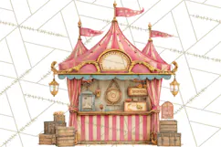 Vintage Antique Carnival Clipart, Retro Carnival PNG Product Image 4
