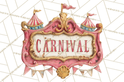 Vintage Antique Carnival Clipart, Retro Carnival PNG Product Image 3