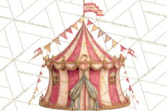 Vintage Antique Carnival Clipart, Retro Carnival PNG Product Image 3