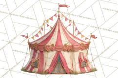 Vintage Antique Carnival Clipart, Retro Carnival PNG Product Image 4