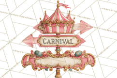 Vintage Antique Carnival Clipart, Retro Carnival PNG Product Image 5
