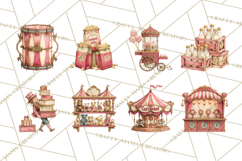 Vintage Antique Carnival Clipart, Retro Carnival PNG Product Image 9