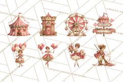 Vintage Antique Carnival Clipart, Retro Carnival PNG Product Image 3