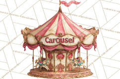 Vintage Antique Carnival Clipart, Retro Carnival PNG Product Image 4
