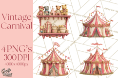 Vintage Antique Carnival Clipart, Retro Carnival PNG Product Image 1