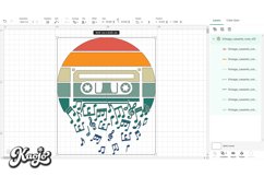 Retro Vintage Cassette Music Note SVG, 80&#039;s, 90&#039;s Music Vibe Product Image 3