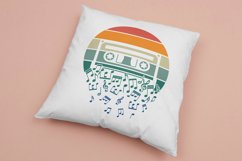 Retro Vintage Cassette Music Note SVG, 80&#039;s, 90&#039;s Music Vibe Product Image 6