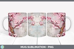 Bundle of six Decoupage Cherry Blossoms Mug Wrap designs.