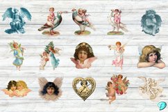 Vintage Cherub Clipart Transparent PNGs Product Image 2