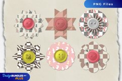 Vintage Chess Pieces Seamless Pattern with Buttons Product Image 1