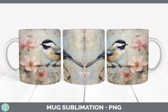 GorgeousDecoupage Chickadees Mug Wrap design.